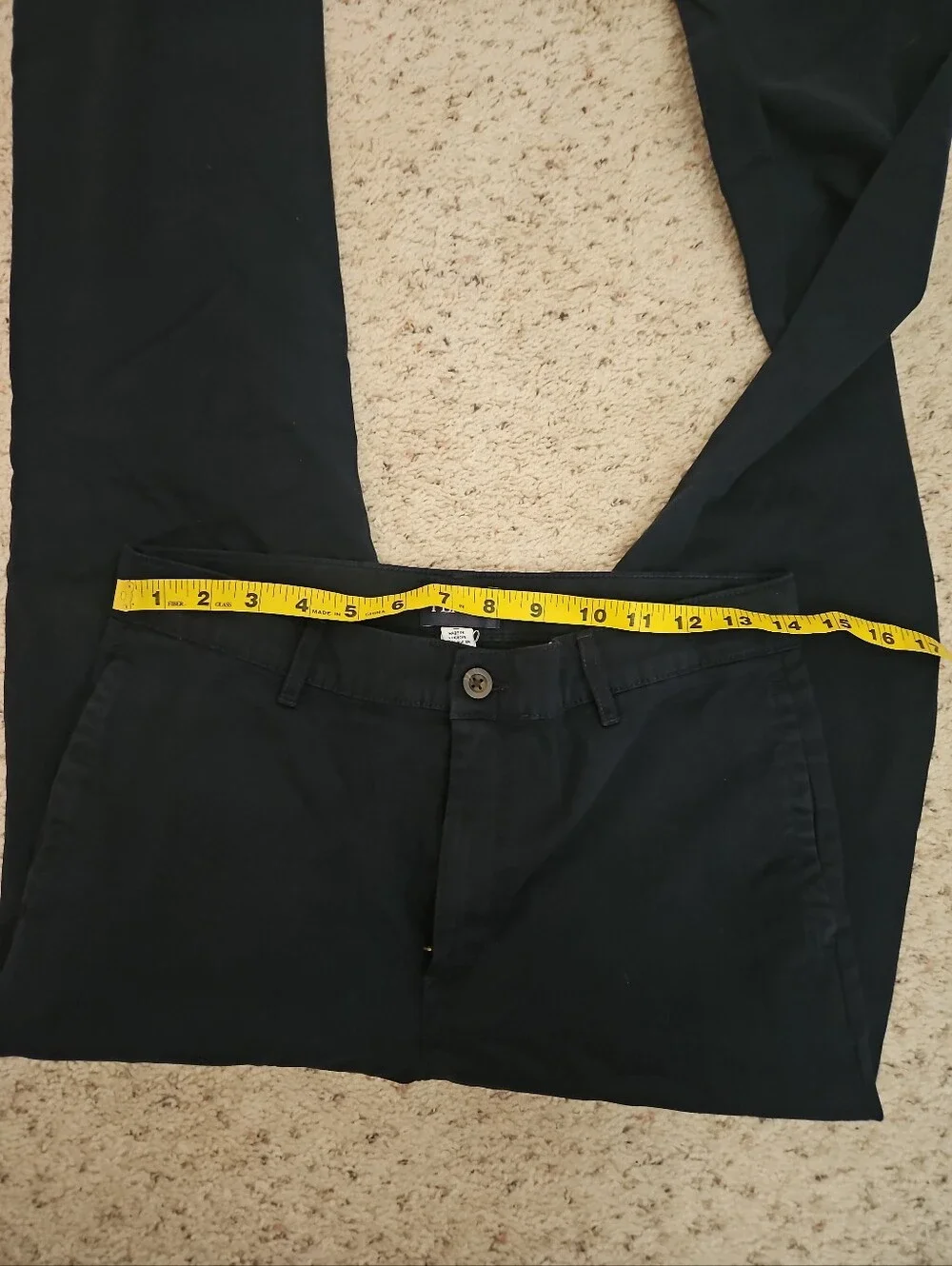 The Childrens Place Chino Pants Kids 16 Navy Blue Cotton Stretch Straight Leg